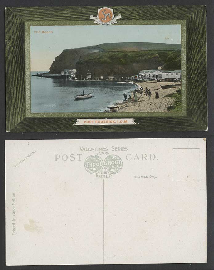Isle of Man Old Colour Postcard The Beach Port Soderick Boat Farm Restaurant IOM
