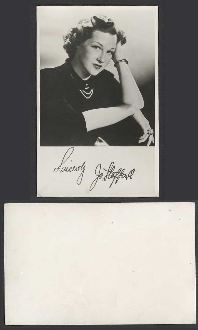 American Singer & Actress Jo Stafford, Printed Signature Old Real Photo Postcard