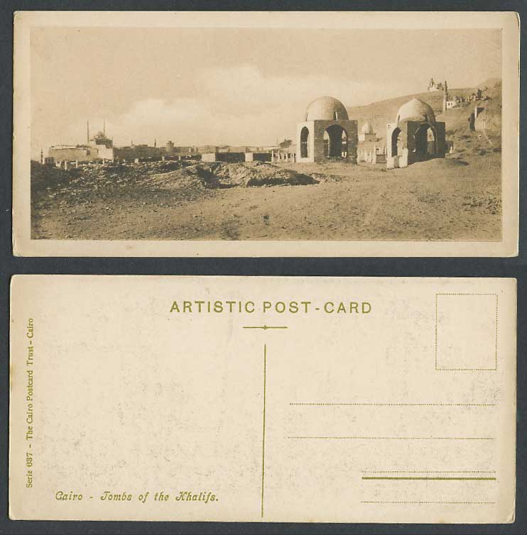 Egypt 1918 Old Postcard Tombs of The Khalifs Bookmark Style Cairo Postcard Trust