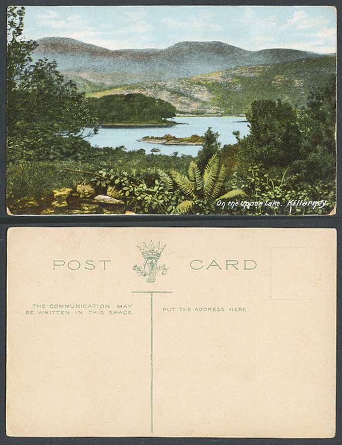 Ireland Old Colour Postcard On The Upper Lake Killarney Co. Kerry Irish Panorama