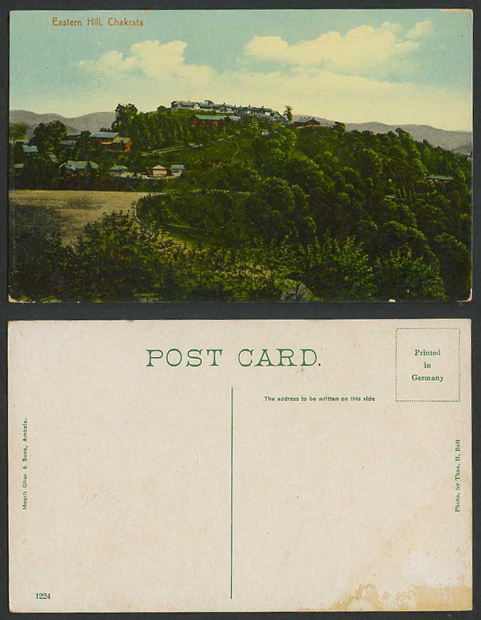 India Old Colour Postcard EASTERN HILL CHAKRATA Hills Mountains Panorama No.1224