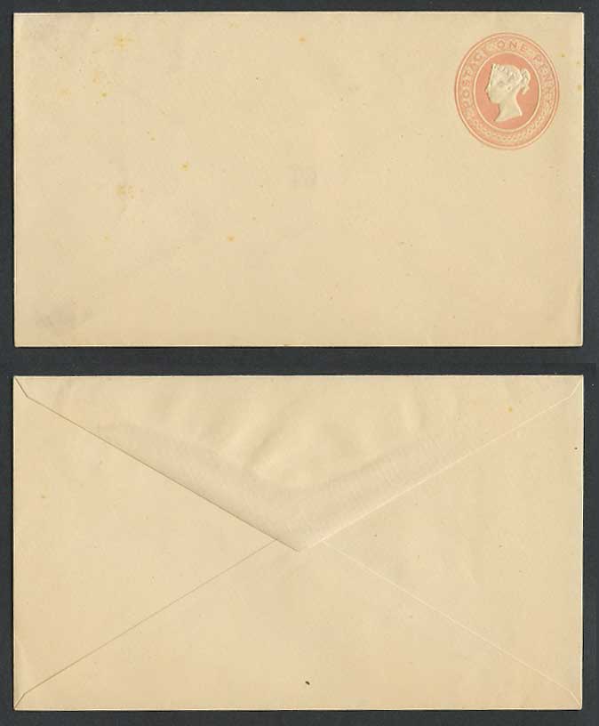 Queen Victoria 1d One Penny Old Vintage Postal Stationery Envelope P.S.E. PSE QV