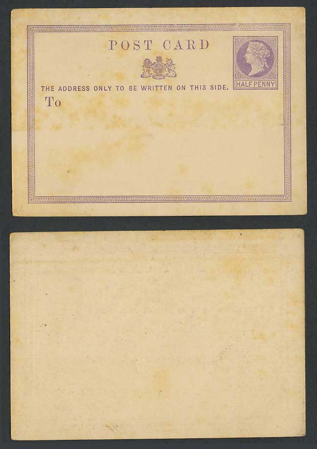 Queen Victoria 1/2d Half Penny Old Vintage Postal Stationery Card P.S.C. PSC QV