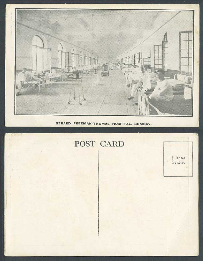 India Old Postcard Bombay Gerard Freeman Thomas War Hospital, Patients, Military