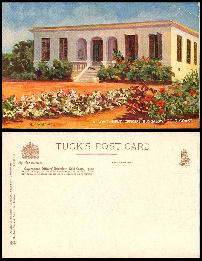 Gold Coast A Government Officer's Bungalow E Cheesman c.1920 Old Tuck's Postcard