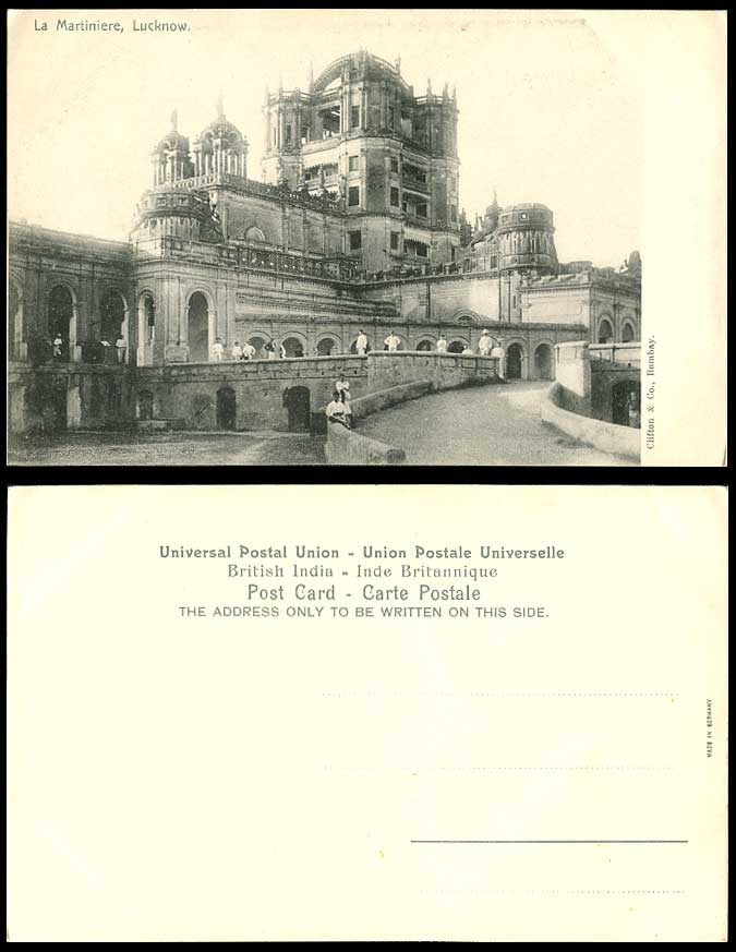 India Old Postcard La Martiniere College School Buildings, Lucknow, Clifton & Co
