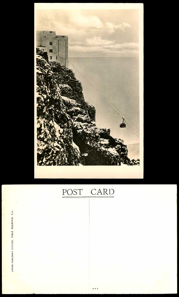 South Africa Upper Cableway Station, Table Mountain, Cable-Car Old R.P. Postcard