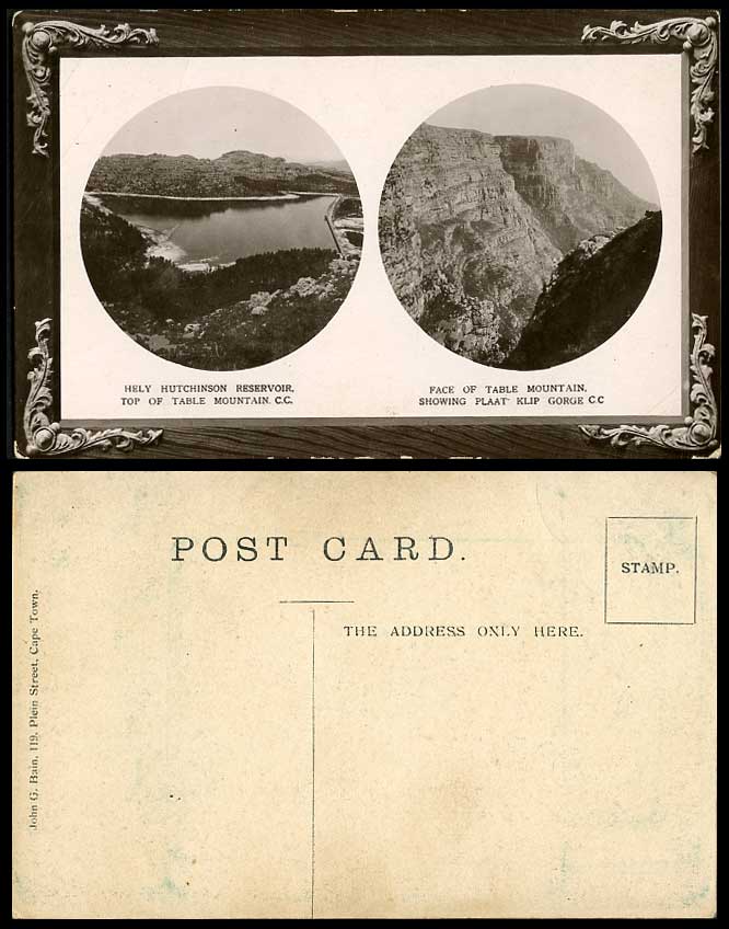 S. Africa Old Postcard Hely Hutchinson Reservoir Table Mountain Plaat Klip Gorge