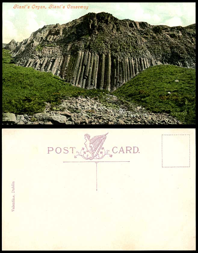 Northern Ireland Giant's Organ Giants Causeway Co Antrim Rock Old Irish Postcard