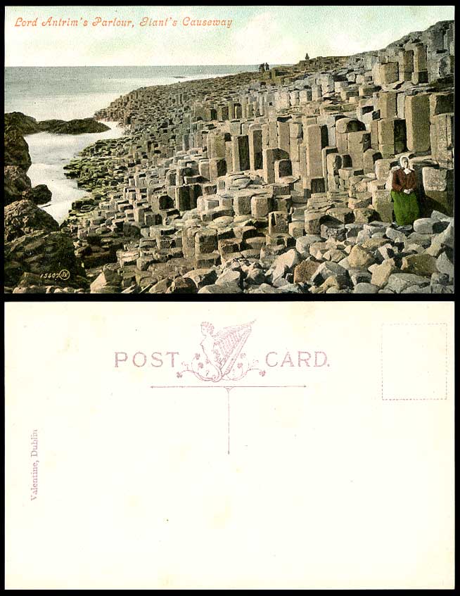 Northern Ireland Lord Antrim's Parlour, Giant's Causeway Co. Antrim Old Postcard
