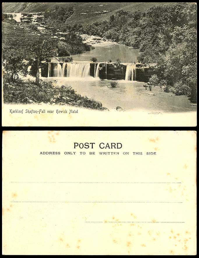 South Africa Karkloof Shafton Fall near Howick Natal Water Falls Old UB Postcard