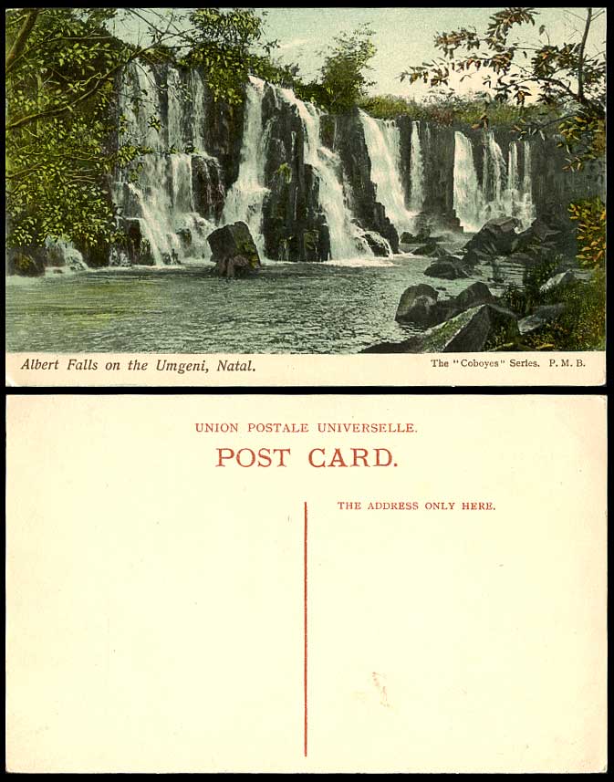 South Africa Natal Old Colour Postcard Albert Falls on Umgeni River, Waterfalls