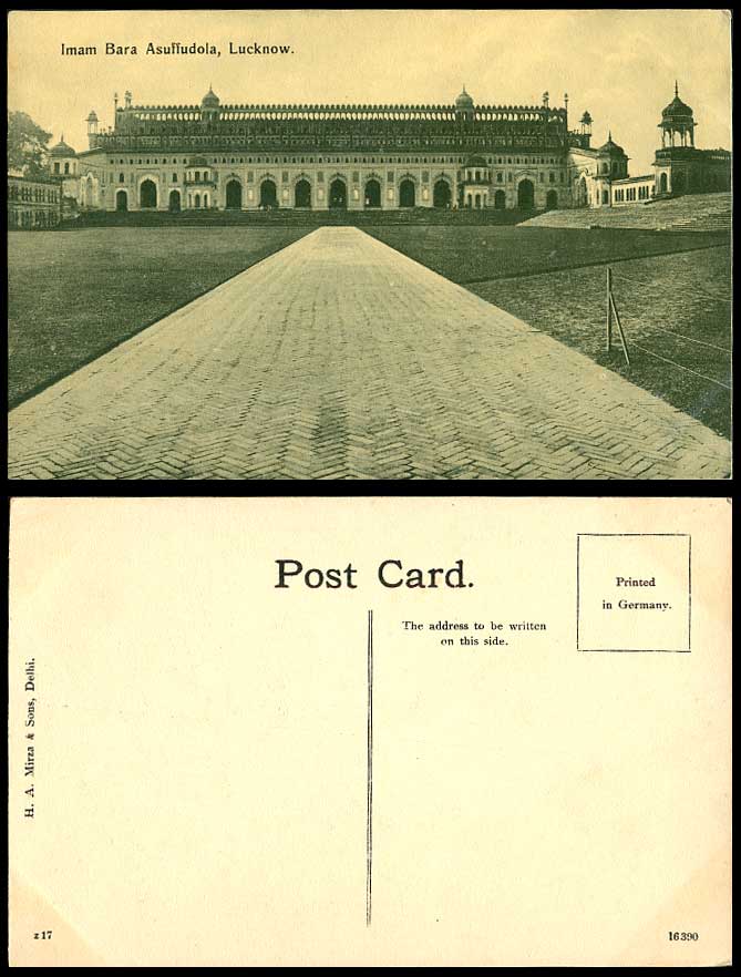 India Old Postcard Imam Bara Asuffudola, Imambara of Asif ud Daulah at Lucknow