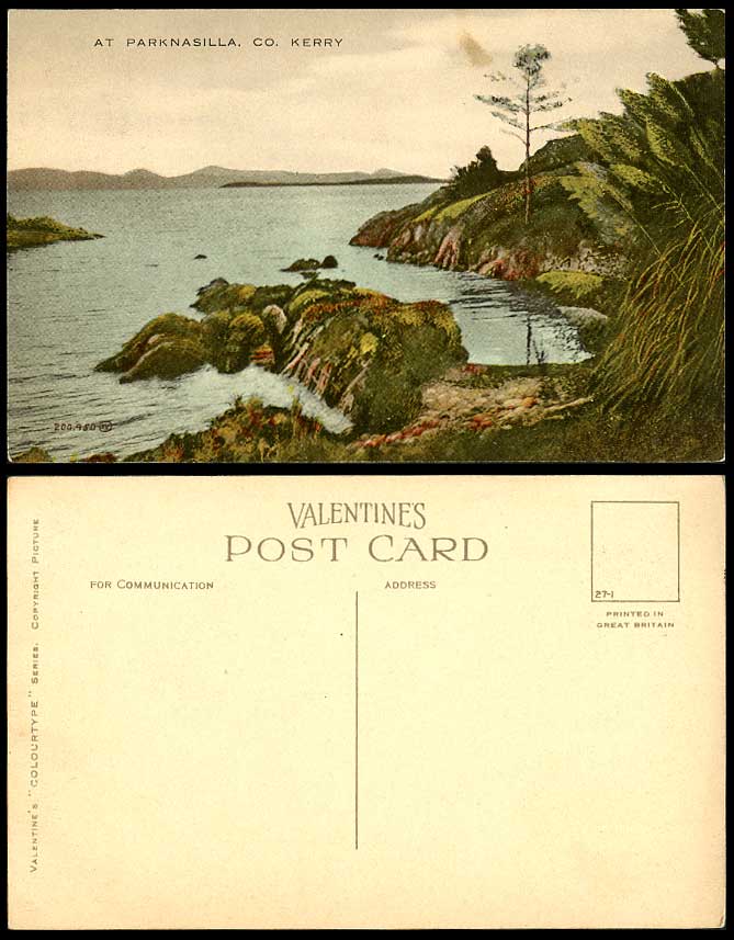 Ireland Old Colour Postcard Panorama at Parknasilla County Co. Kerry Valentine's