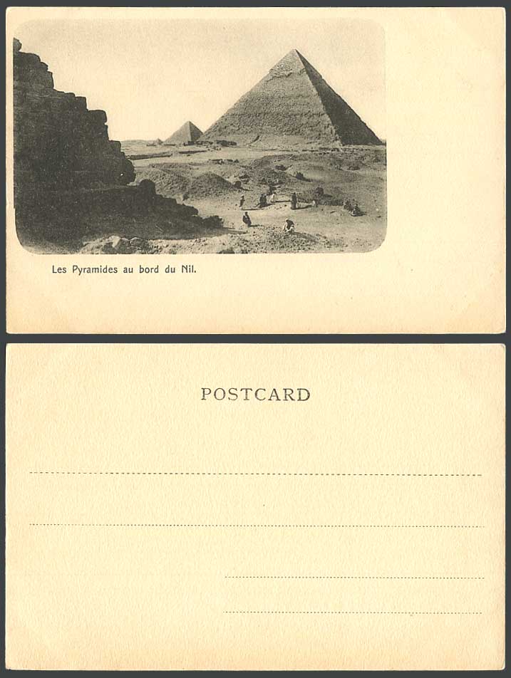Egypt Old UB Postcard Cairo Les Pyramides au Bord du Nil Pyramids Nile Riverbank