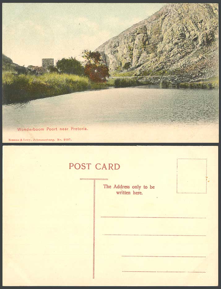 South Africa Old Colour Postcard Wonderboom Poort near Pretoria, Bridge Panorama