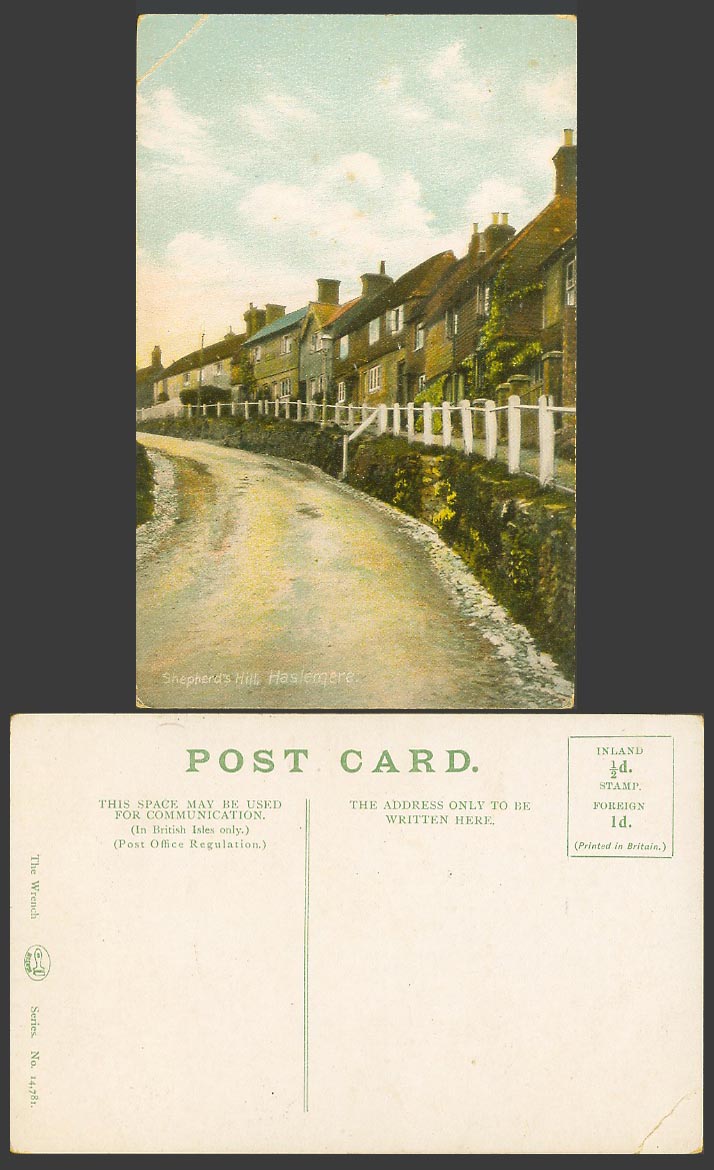 Haslemere, Shepherd's Hill, Street Scene, Surrey Old Colour Postcard The Wrench