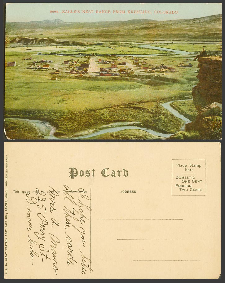 USA Old Colour Postcard Eagle's Nest Range from Kremling Colorado River Panorama