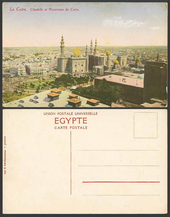 Egypt Old Colour Postcard Cairo Citadelle Le Caire Citadel Panorama General View