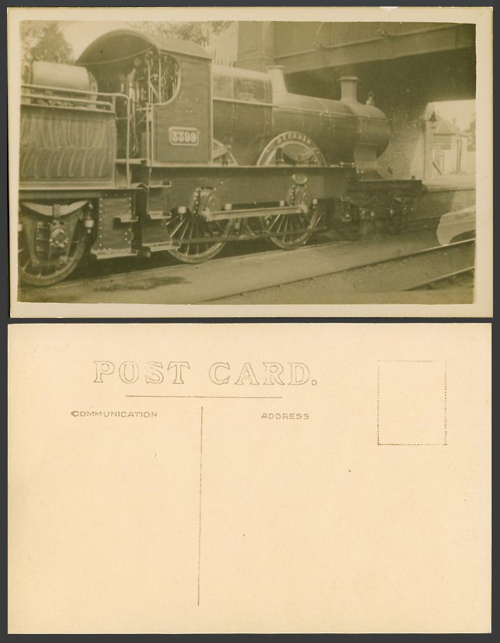 Dunedin Railways Locomotive Engine No.3399 Train Railway Old Real Photo Postcard