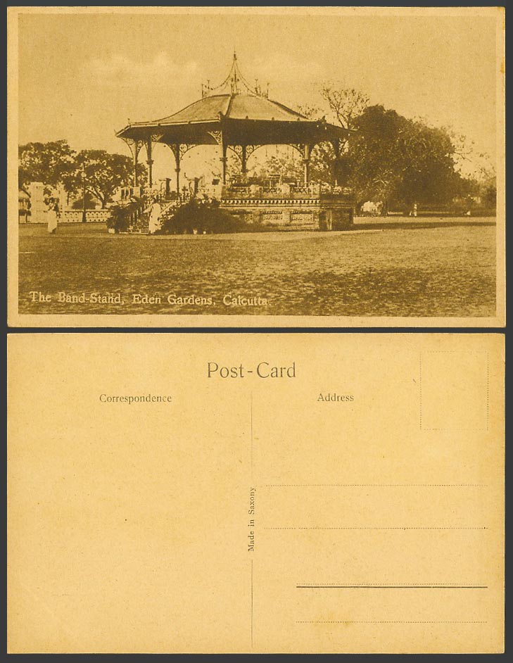 India Old Postcard Calcutta - The Band-Stand Bandstand - Eden Gardens Garden