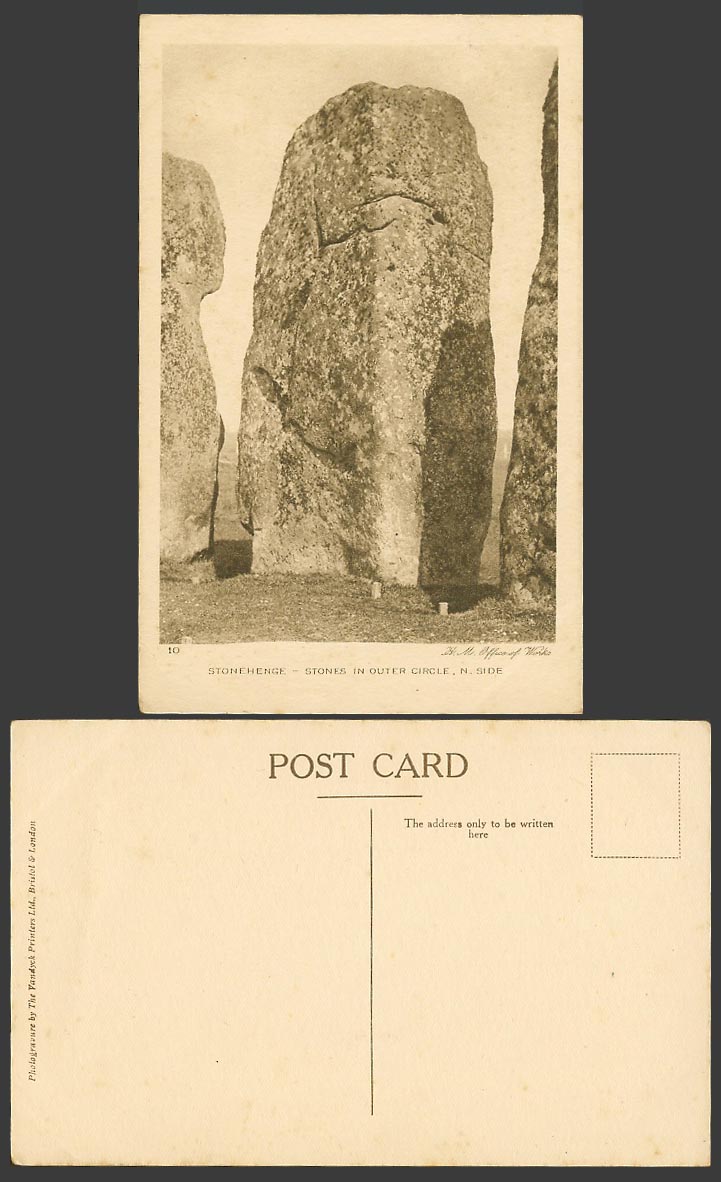 Stonehenge Stones in Outer Circle North N. Side Salisbury Wiltshire Old Postcard
