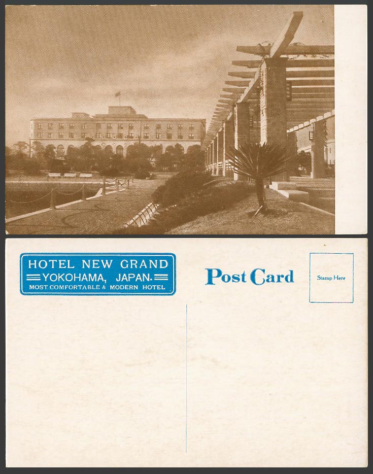 Japan Old Postcard Hotel New Grand Yokohama Most Comfortable and Modern Hotel 橫濱