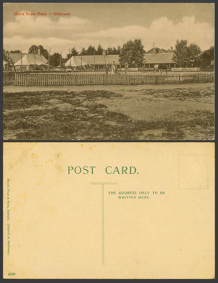 India Old Postcard Guard Room Balun Dalhousie Pommel Horse Bar Military Barracks