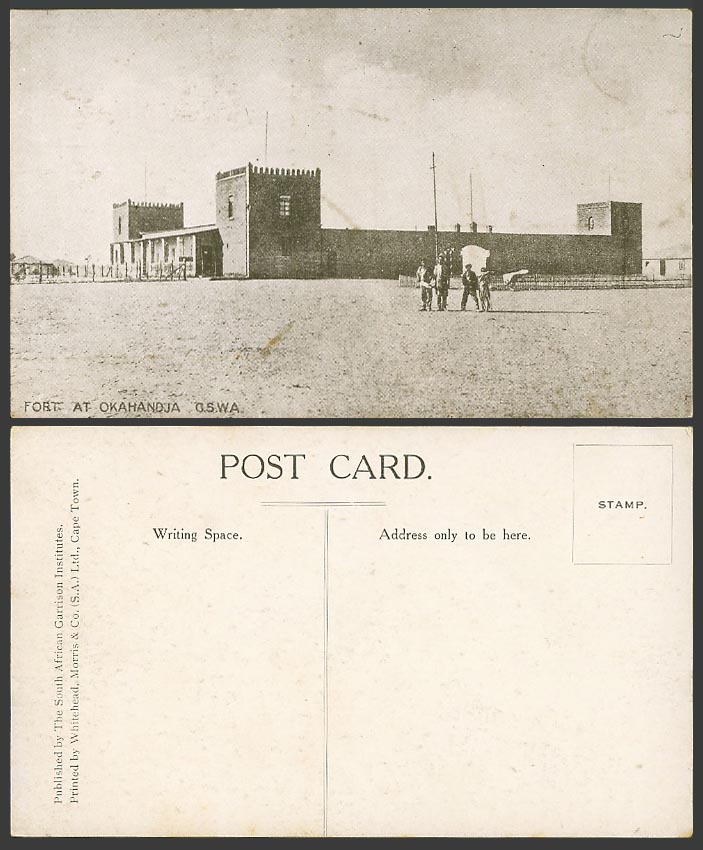 Namibia Fort at Okahandja Fortress G.S.W.A German South West Africa Old Postcard