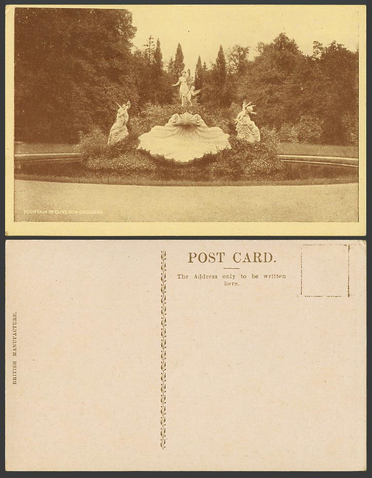 Maidenhead, Fountain in Cliveden Grounds, Angel Statues, Berkshire Old Postcard