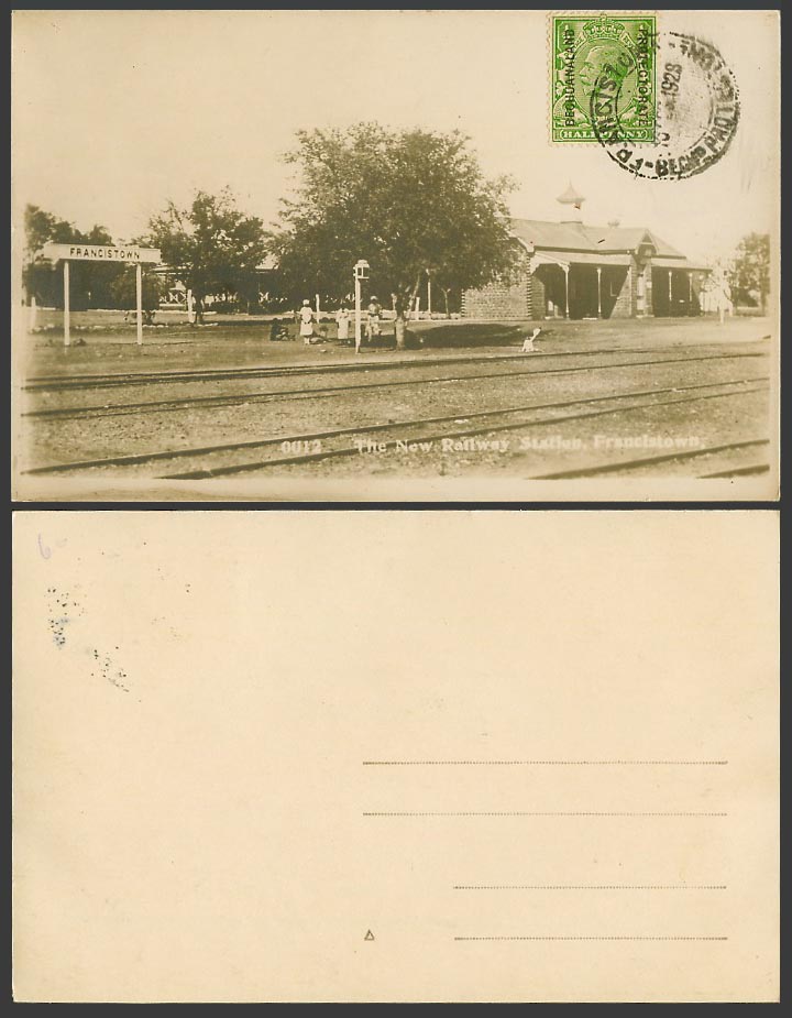 Bechuanaland Protectorate 1d 1928 Old Postcard New Railway Station - Francistown
