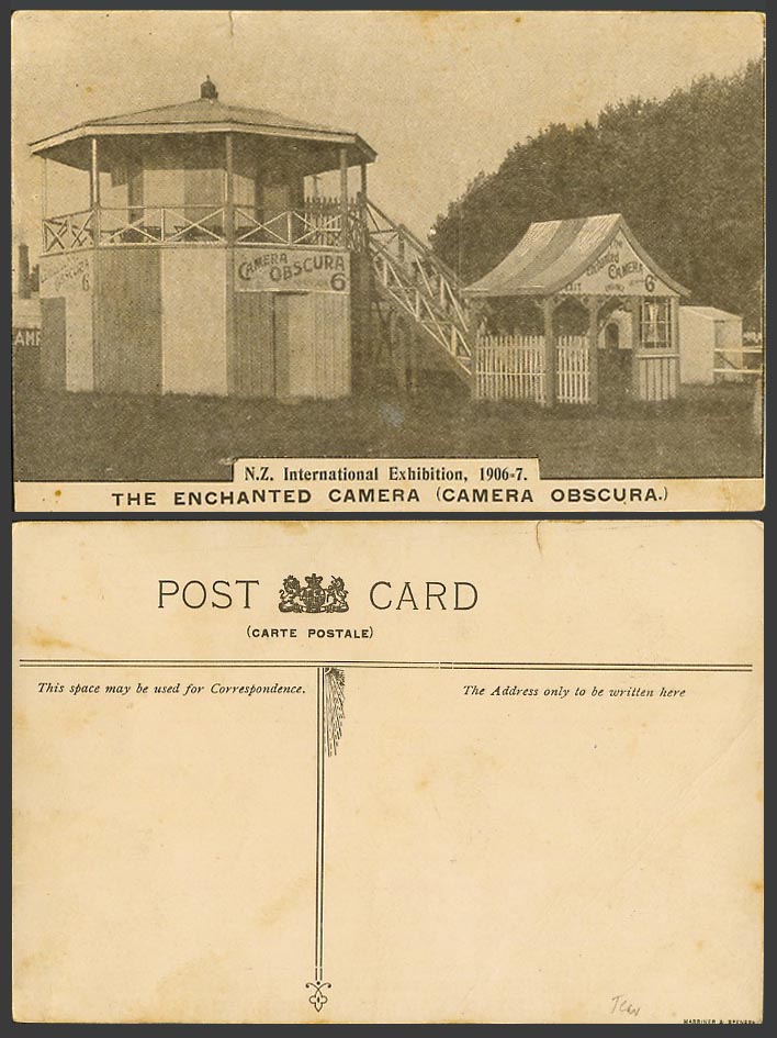New Zealand International Exhibition 1906 Old Postcard Enchanted Camera Obscura
