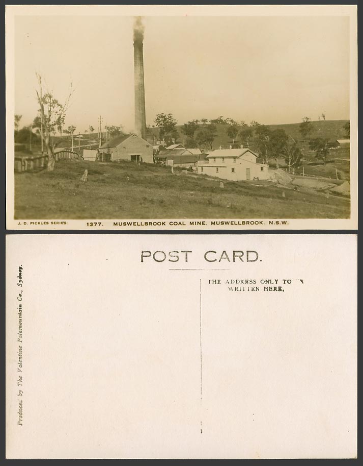 Australia Old Real Photo Postcard Muswellbrook Coal Mine, Mining New South Wales