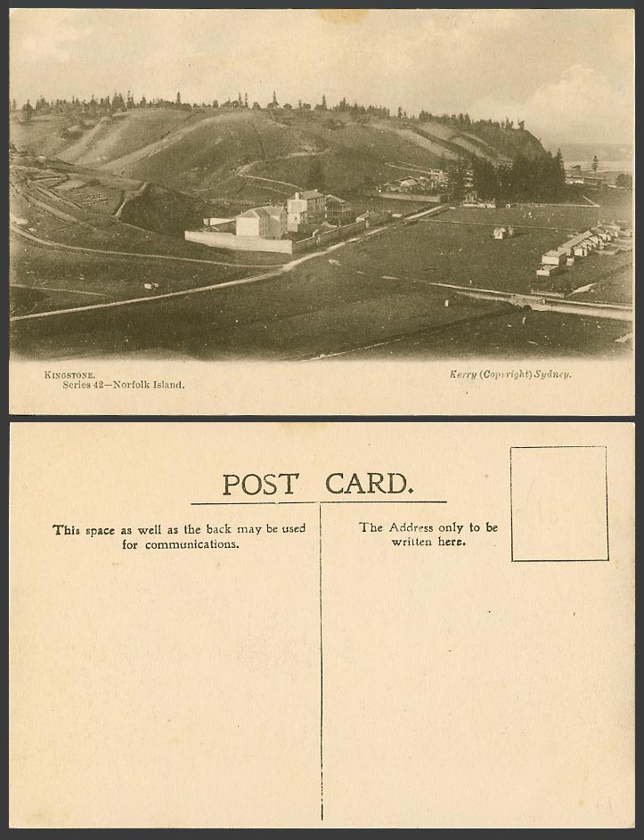Norfolk Island, Kingstone Kingston, Panorama General View Australia Old Postcard