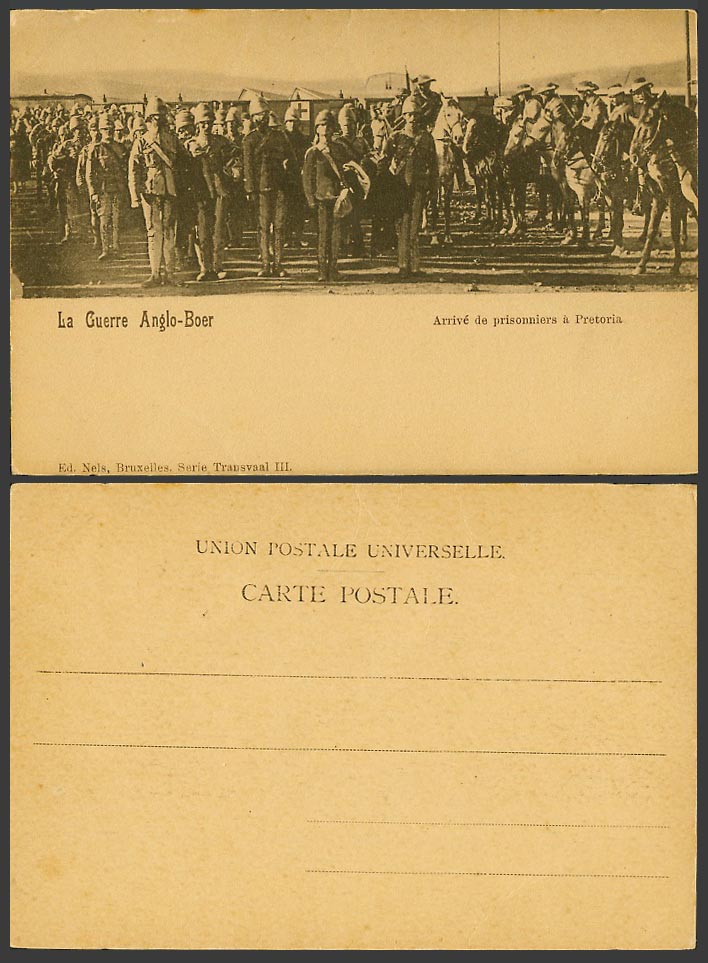 South Africa Guerre Anglo-Boer Boer War, Prisoners Arrival Pretoria Old Postcard