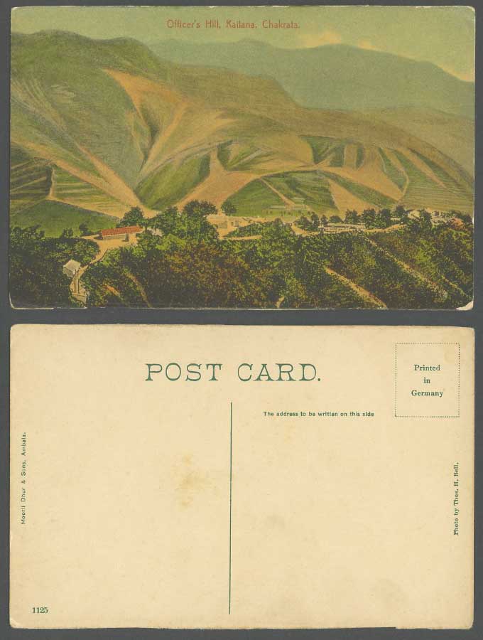 India Old Colour Postcard Officer's Hill KAILANA CHAKRATA Mountain Hill Panorama