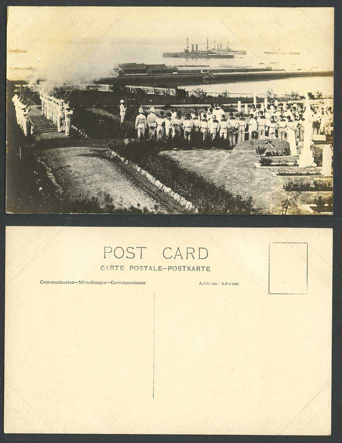 China Old RP Postcard Wei Hai Wei Last Post Naval Cemetery Weihaiwei Navy Marine