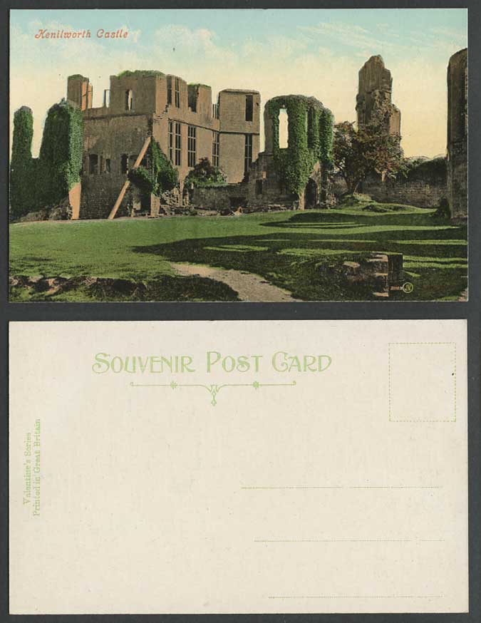 Kenilworth Castle Ruins, Forest of Arden, Warwickshire Old Colour Postcard 2110x