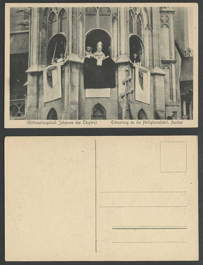 Germany AACHEN Old Postcard Enthauptungstuch Johannes de Taeufers Taufers Shrine