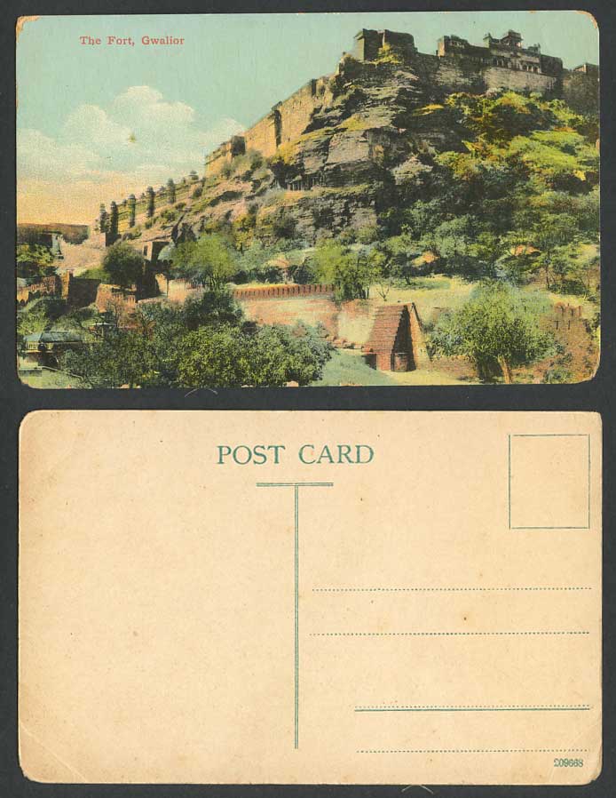India Old Colour Postcard THE FORT, GWALIOR, Fortress 209668 British Indian