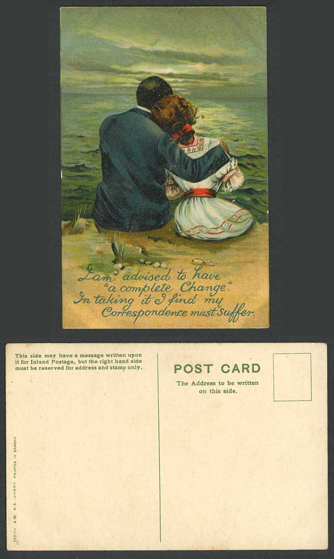 Romance, Advised to Have Complete Change Correspondence Must Suffer Old Postcard