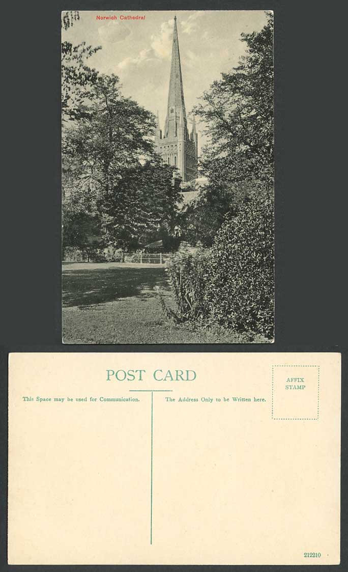 Norwich Church, Cathedral Tower, Norfolk, Vintage Old Postcard No. 212210