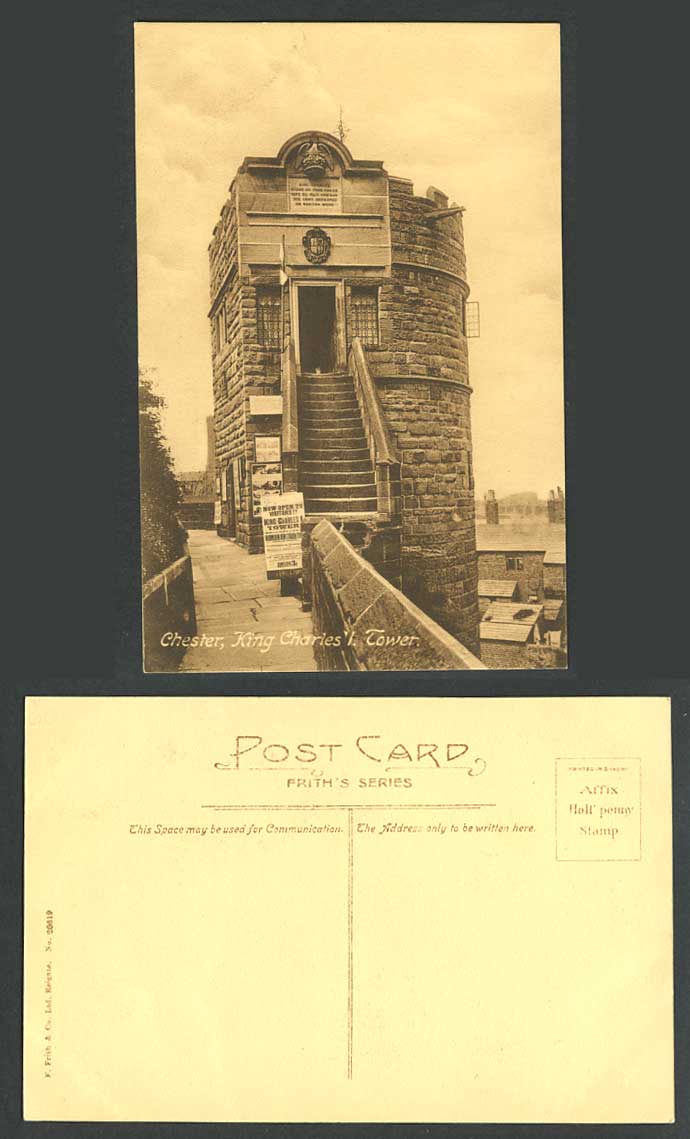 Chester King Charles' I Tower, Now Open to Visitors, Steps, Frith's Old Postcard