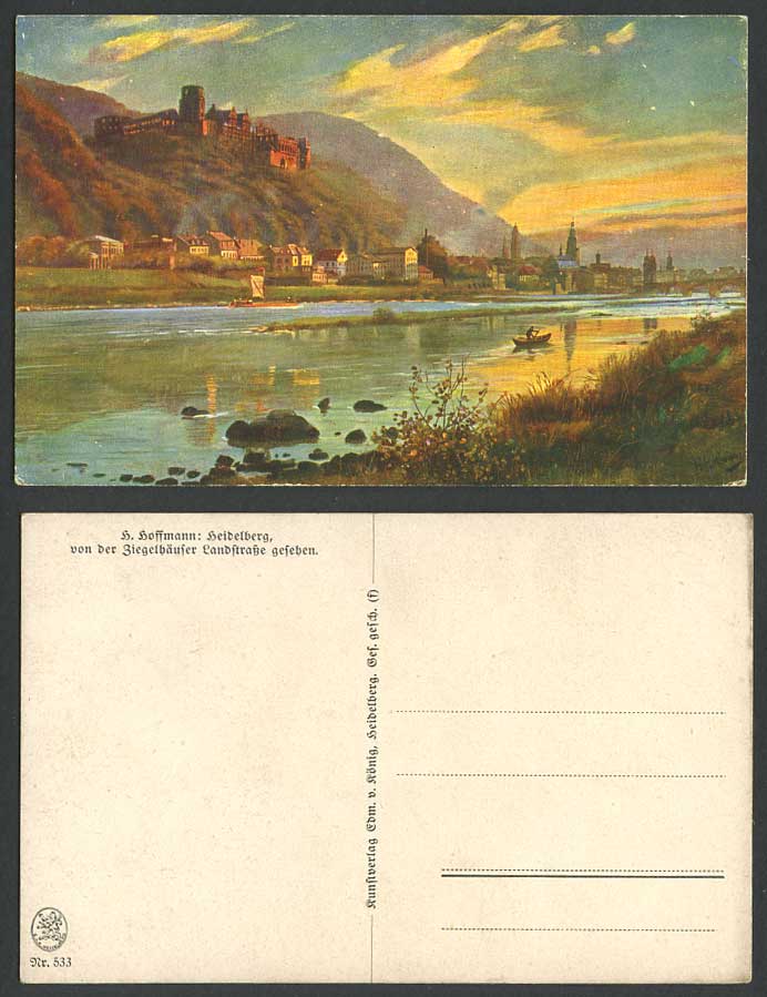 Germany H Hoffmann Old Postcard HEIDELBERG von Ziegelhaeuser Landstrasse gesehen