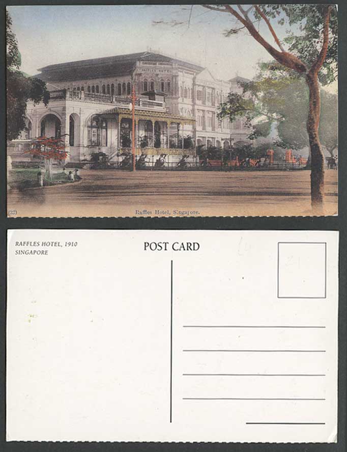 Singapore Repro. Postcard RAFFLES HOTEL Bar, Billiard Room after 1907 Renovation