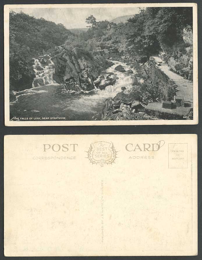 Strathyre The Falls of Leny, Waterfalls Cascades, River, Rocks Path Old Postcard
