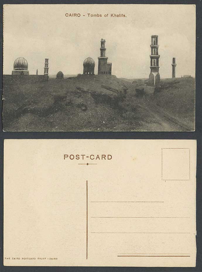 Egypt Old Postcard Cairo Tombs of Khalifs Tombeaux des Khalifes Le Caire, Towers