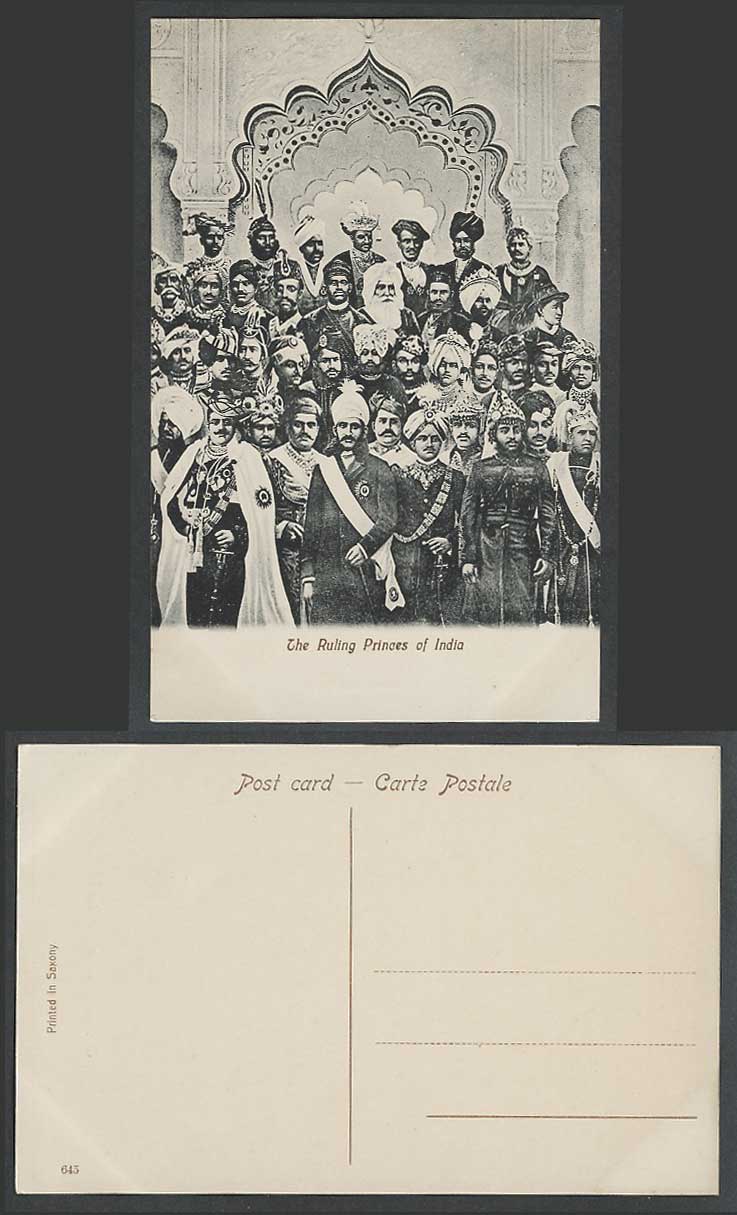 Indian Royalty The Ruling Princes of India Old Postcard Prince Royal Tr Costumes
