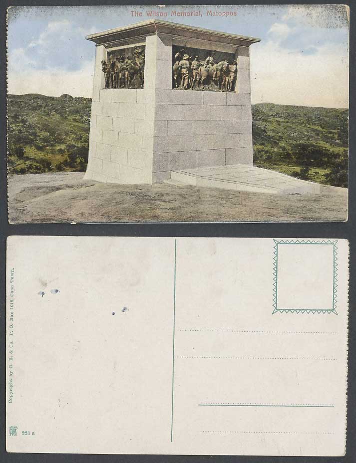 Rhodesia The Brave Men Wilson Memorial Matoppo Matoppos Matopos Old Postcard