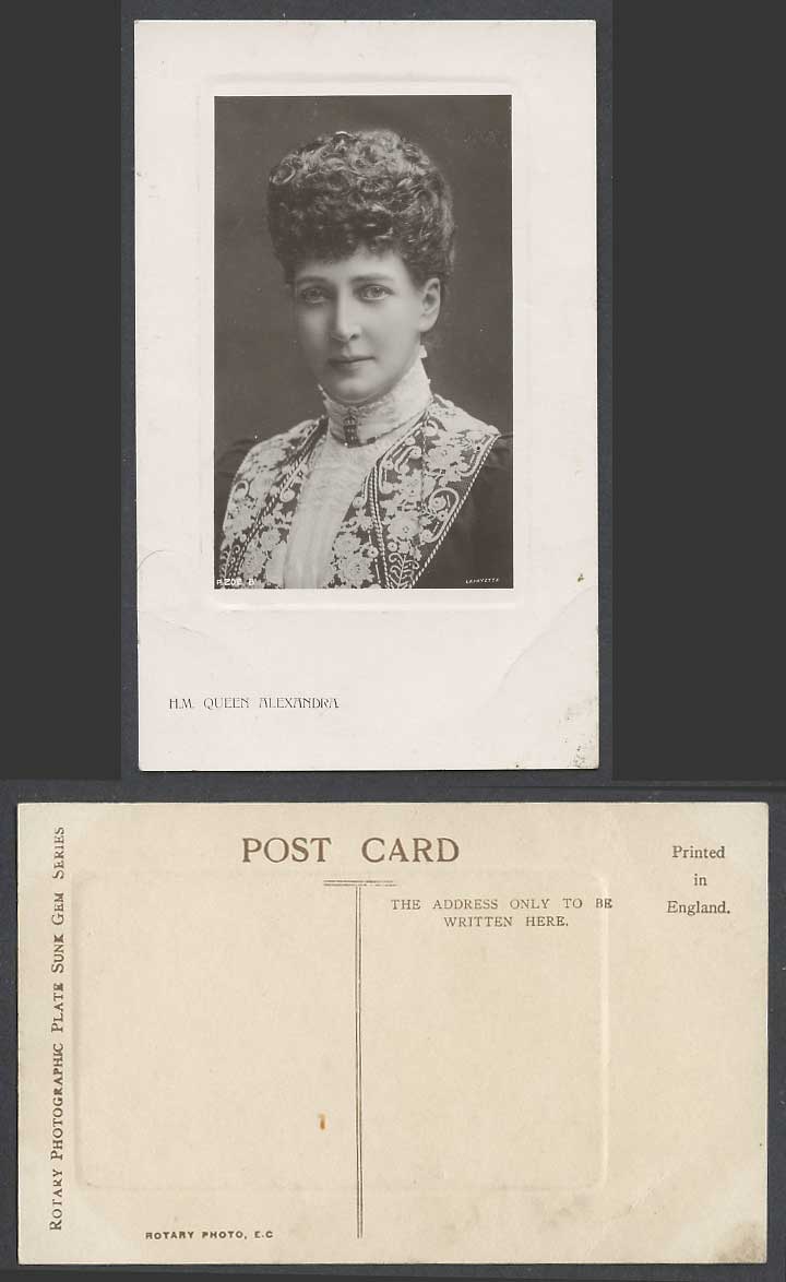 Her Majesty H.M. Queen Alexandra Portrait British Royalty Old RealPhoto Postcard